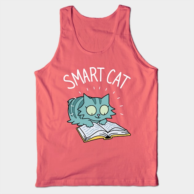 Smart Cat Tank Top by spacecoyote